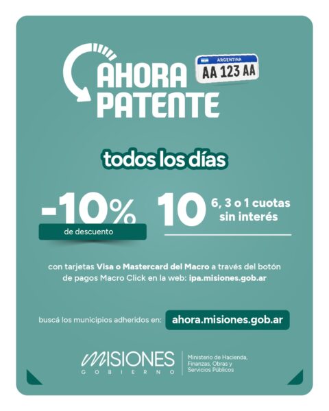 Alba Posse y 25 de Mayo se incorporan al programa Ahora Patente